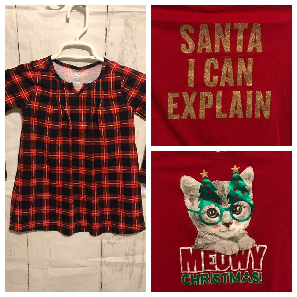 Bundle of 3 Girls Holiday Christmas tops